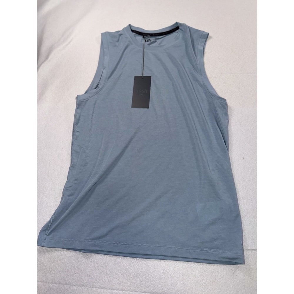 VRST Accelerate Tank Muted Denim Men's Size Small Breathable Luxury Athletic